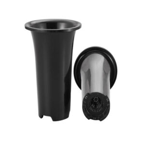 Round plastic orchid planter pot