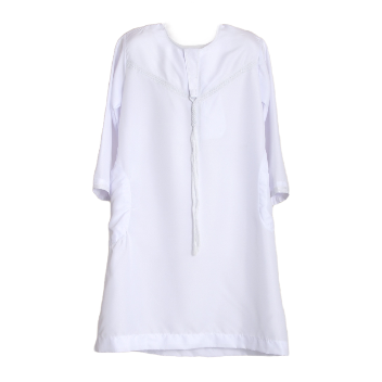 Kids White Traditional Thobe