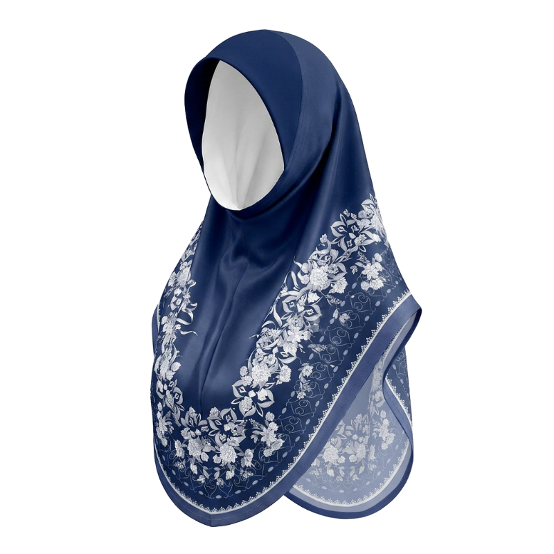 Floral Printed Soft Brim Hijab