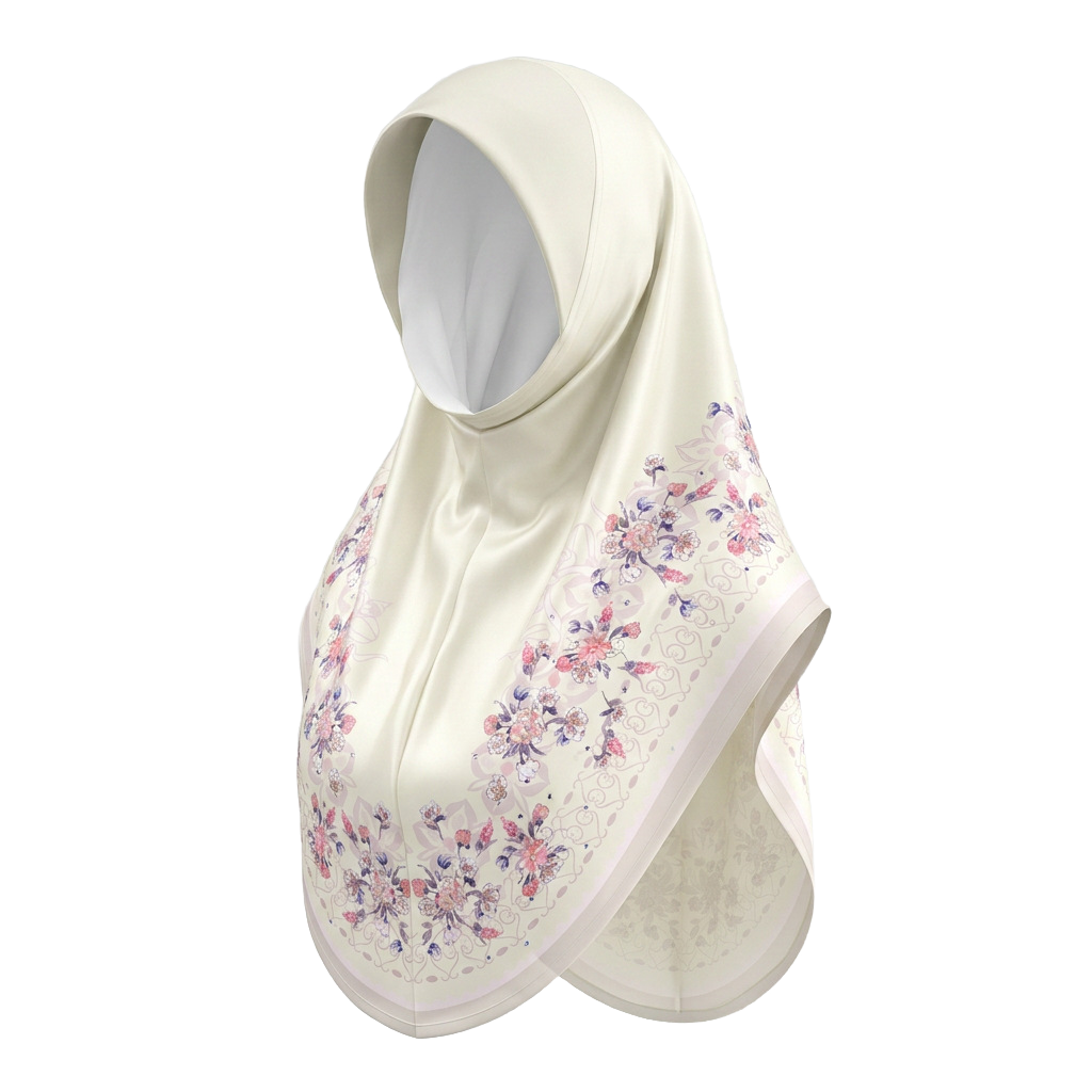 Flower Pattern Muslim Headscarf