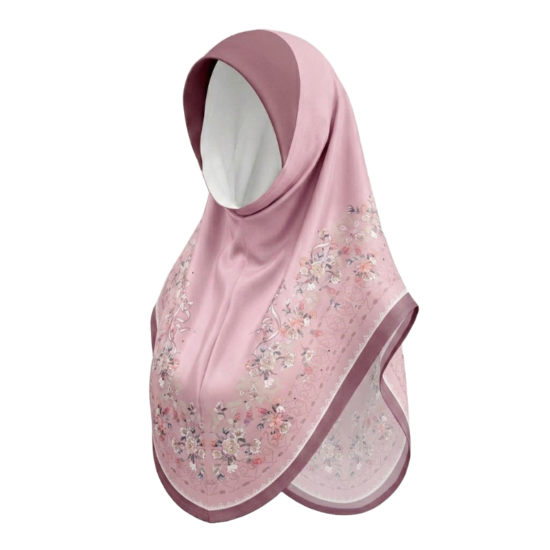One Piece Floral Hijab Hat