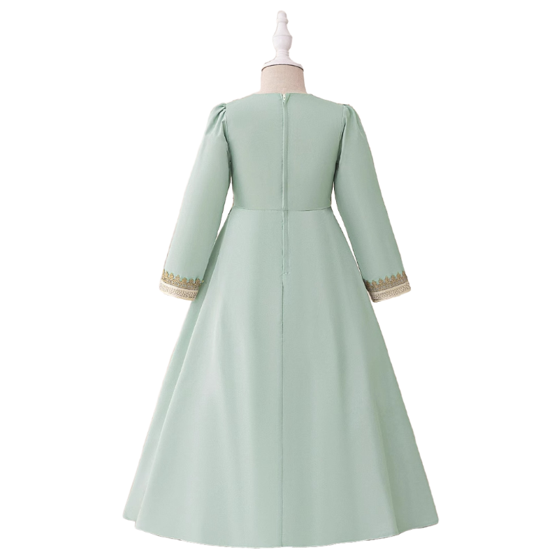 Mint Green Muslim Girls Formal Dress