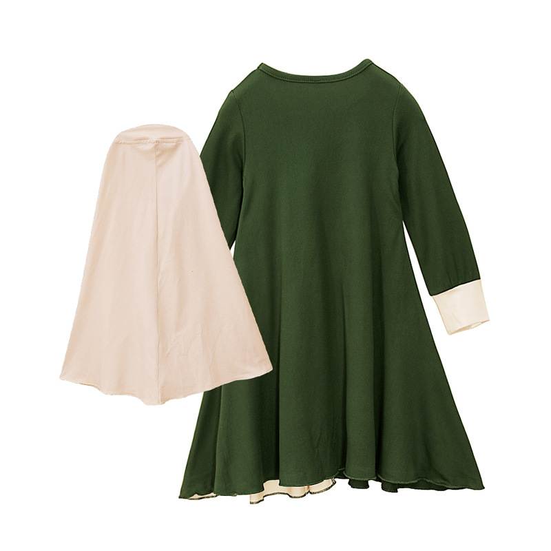 Girls Color Block Islamic Dress