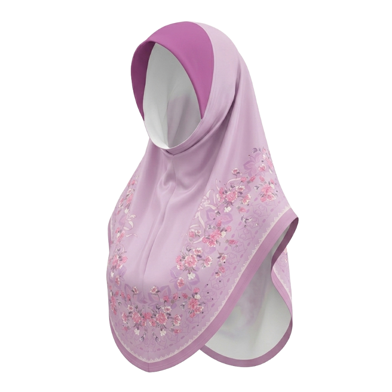Elegant Floral Muslim Scarf