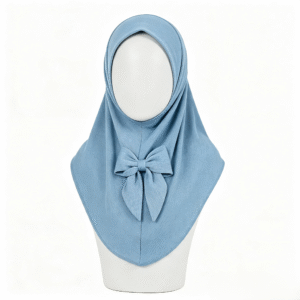 Girls Solid Color Bow Hijab